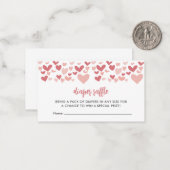 かわいい赤ちゃんシャワーおむつラッフルカード ノートカード (正面/裏面インサイチュ)