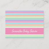 かわいい赤ちゃんシャワーおむつラッフル エンクロージャーカード (裏面)