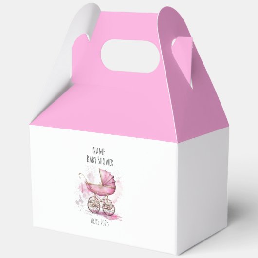 かわいい赤ちゃんシャワーお願いボックス フェイバーボックス (正面)