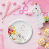 かわいい赤ちゃんシャワーが途中にある小さな野花 ペーパープレート (パーティー)