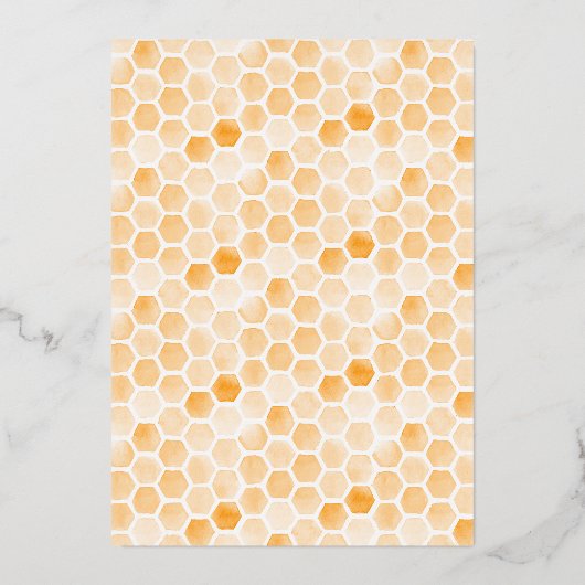 かわいい赤ちゃんシャワーに輝く男女兼用ママ 箔招待状