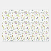 かわいい赤ちゃんシャワーのタイリングされた少年たちの恐竜 ラッピングペーパーシート (正面2)