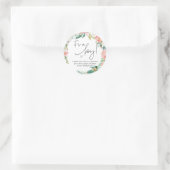 かわいい赤ちゃんシャワーのパーティーのお気に入りフローラ ラウンドシール (バッグ)