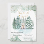 かわいい赤ちゃんシャワーの外が寒い 招待状 (正面)