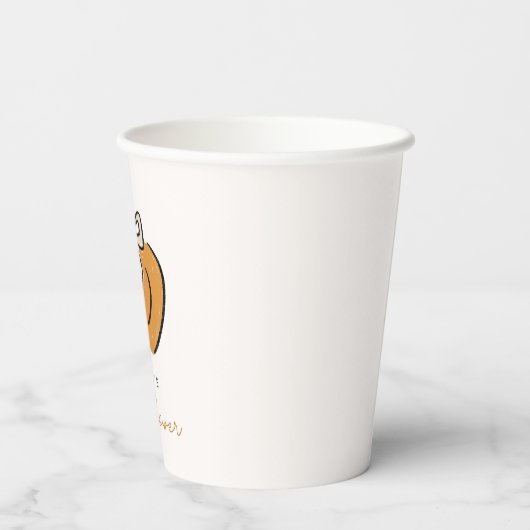 かわいい赤ちゃんシャワーの方法で甘い小さなかぼちゃ 紙コップ (裏面)