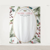 かわいい赤ちゃんシャワーの背景パネル フォトブース タペストリー (正面)