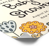 かわいい赤ちゃんシャワーへようこそ ポスター (角)