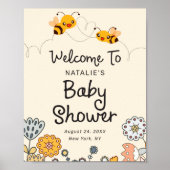 かわいい赤ちゃんシャワーへようこそ ポスター (正面)