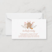 かわいい赤ちゃんシャワーぼう本ベビー囲い ノートカード (正面)