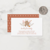 かわいい赤ちゃんシャワーぼう本ベビー囲い ノートカード (正面/裏面インサイチュ)