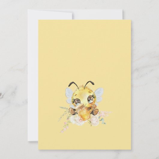 かわいい赤ちゃんシャワーをお母さん 招待状 (裏面)