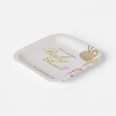 かわいい赤ちゃんシャワーをパーソナライズ ペーパープレート (傾斜あり)