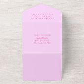 かわいい赤ちゃんシャワーエレファントガールピンク オールインワン招待状 (外側)