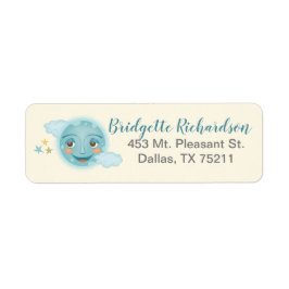 かわいい赤ちゃんシャワーオーバーザムーン差出人住所 ラベル