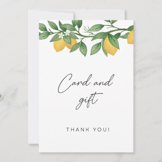 かわいい赤ちゃんシャワーカードとギフトサイン 招待状 (正面)