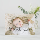 かわいい赤ちゃんシャワーサンキューカード サンキューカード (スタンド正面)