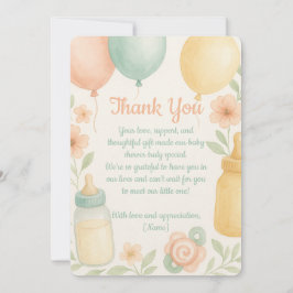 かわいい赤ちゃんシャワーサンキューカード サンキューカード