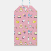 かわいい赤ちゃんシャワーパターン ギフトタグ (正面)