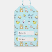 かわいい赤ちゃんシャワーパターン ギフトタグ (裏面)
