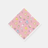 かわいい赤ちゃんシャワーパターン スタンダードカクテルナプキン (角)