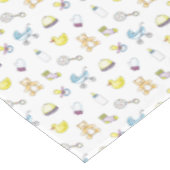 かわいい赤ちゃんシャワーパターン テーブルクロス (アングル)