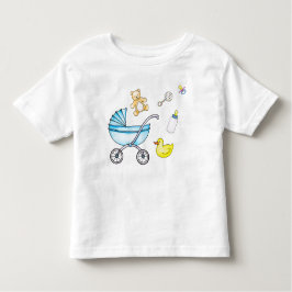 かわいい赤ちゃんシャワーパターン トドラーTシャツ