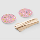 かわいい赤ちゃんシャワーパターン ハンドファン (組立なし)