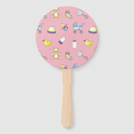 かわいい赤ちゃんシャワーパターン ハンドファン