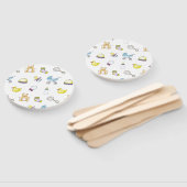 かわいい赤ちゃんシャワーパターン ハンドファン (組立なし)