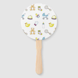 かわいい赤ちゃんシャワーパターン ハンドファン