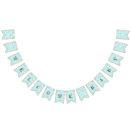 かわいい赤ちゃんシャワーパターン バンティングフラッグ