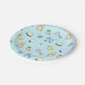 かわいい赤ちゃんシャワーパターン ペーパープレート (アングル)