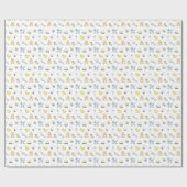 かわいい赤ちゃんシャワーパターン ラッピングペーパー (フラット)