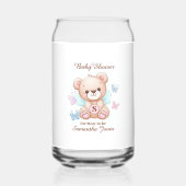 かわいい赤ちゃんシャワーパーソナライズされた ガラス缶 (正面)