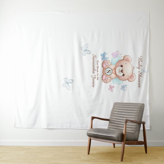 かわいい赤ちゃんシャワーパーソナライズされた タペストリー (インサイチュ(横))