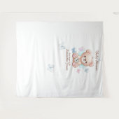 かわいい赤ちゃんシャワーパーソナライズされた タペストリー (正面(横))