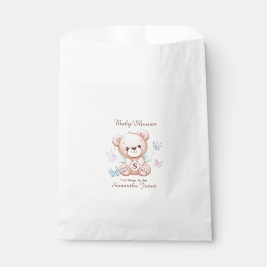 かわいい赤ちゃんシャワーパーソナライズされた フェイバーバッグ (正面)