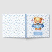 かわいい赤ちゃんシャワーパーティーの男の子のゲストブック ゲストブック (全面)