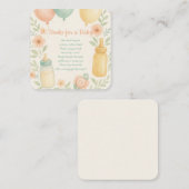 かわいい赤ちゃんシャワーブックベビーエンクロージャカード エンクロージャーカード (正面/裏面)