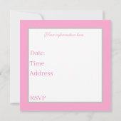 かわいい赤ちゃんシャワープリンセス開花ゾウ 招待状 (裏面)