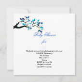 かわいい赤ちゃんシャワー男の子ベビーブルーハンモックマジカル 招待状 (裏面)