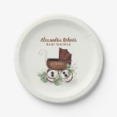 かわいい赤ちゃんシャワー男女兼用カスタム ペーパープレート (正面)
