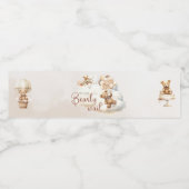 かわいい赤ちゃんシャワー男女兼用待つね ペットボトルラベル (シングルラベル)