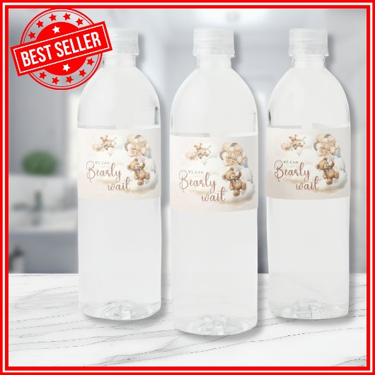 かわいい赤ちゃんシャワー男女兼用待つね ペットボトルラベル