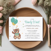 かわいい赤ちゃんシャワー男女兼用待つね 招待状