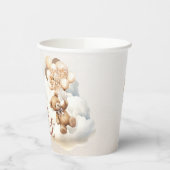 かわいい赤ちゃんシャワー男女兼用待つね 紙コップ (左)