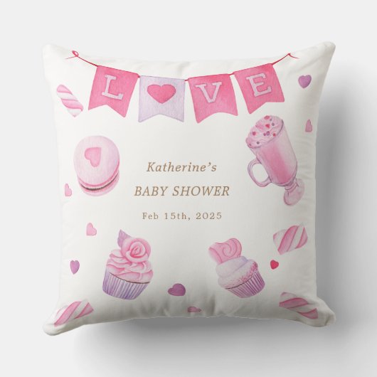 かわいい赤ちゃんシャワー クッション (裏面)