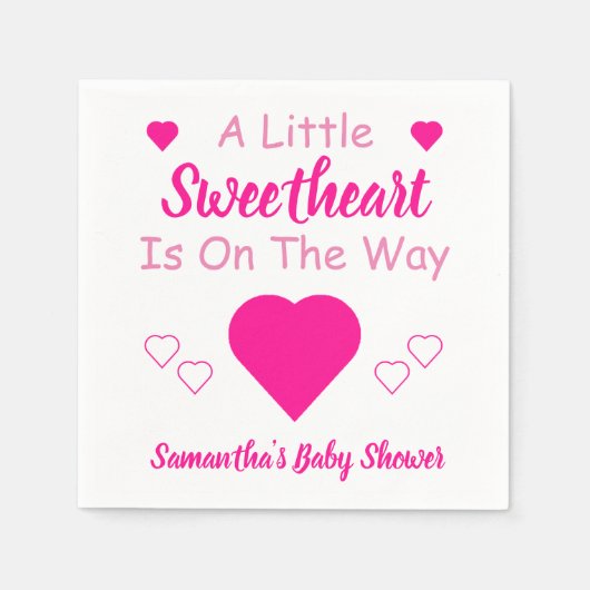 かわいい赤ちゃんシャワー スタンダードカクテルナプキン (正面)