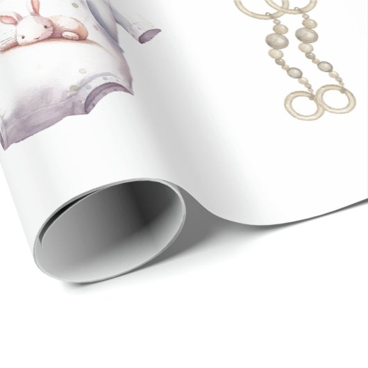 かわいい赤ちゃんシャワー| バニーベビーシャワー男女兼用 ラッピングペーパー (ロールコーナー)