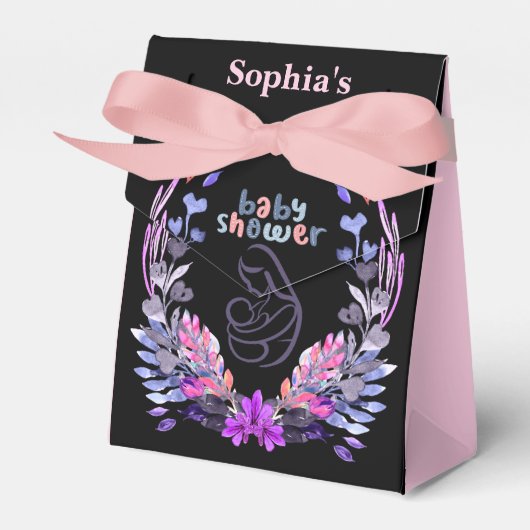 かわいい赤ちゃんシャワー フェイバーボックス (正面サイド)